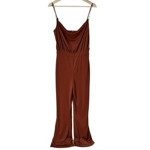 Jason Wu Cowl Neck Chain Rhinestone Straps Jumpsuit Size S